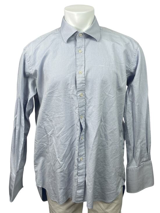 Charles Other - Charles Tyrwhitt Men's Blue Dots Long Sleeve Collared Button Down Shirt Top 44